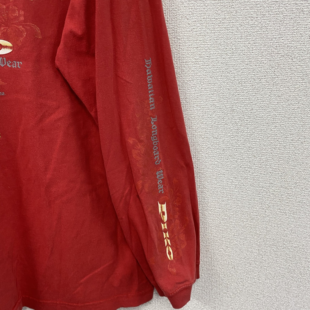 PIKO　ピコ　長袖Tシャツ/ロンT　赤　レッド　XLサイズ　古着