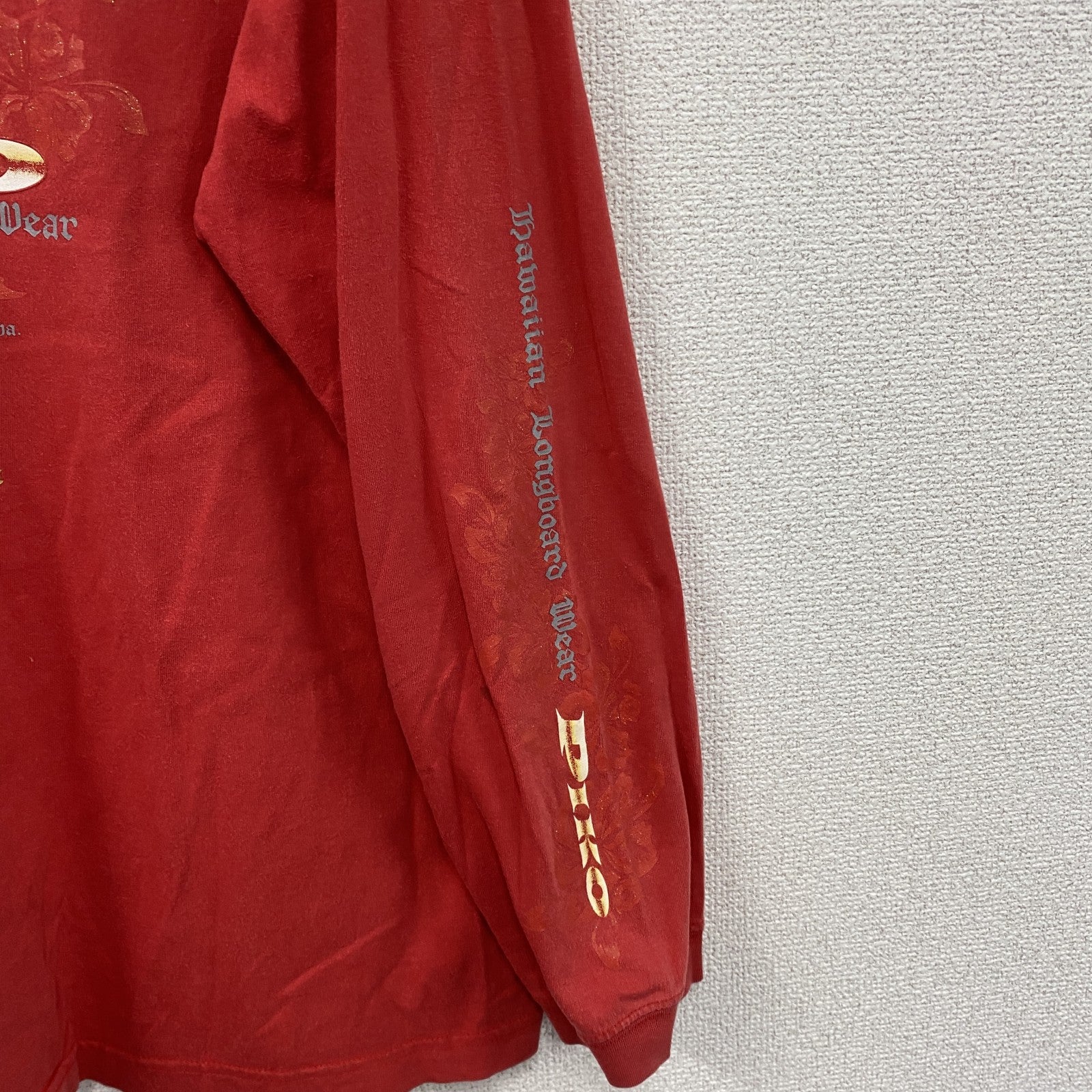 PIKO　ピコ　長袖Tシャツ/ロンT　赤　レッド　XLサイズ　古着