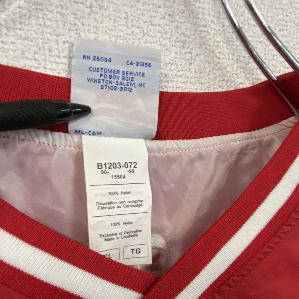 Champion　チャンピオン　ナイロンジャケットプルオーバー　赤　レッド　XLサイズ　古着