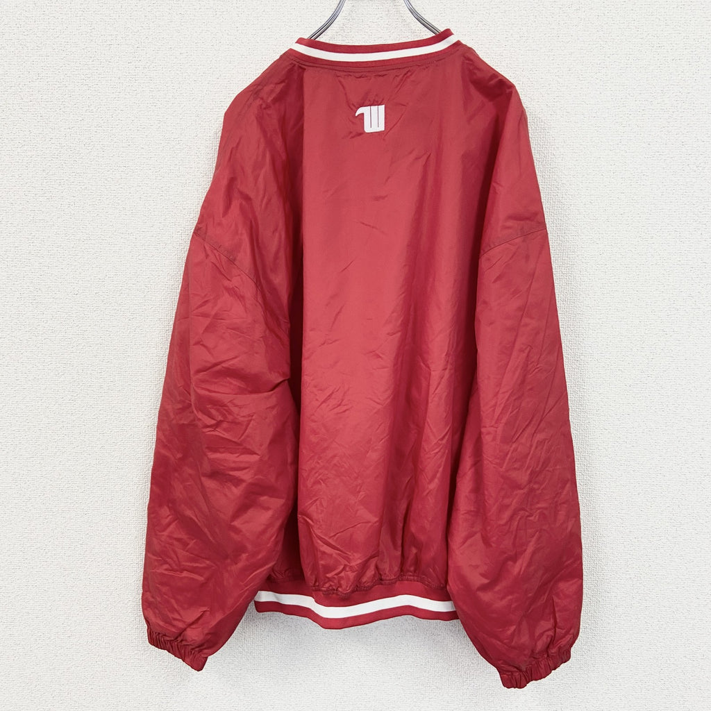 Champion　チャンピオン　ナイロンジャケットプルオーバー　赤　レッド　XLサイズ　古着