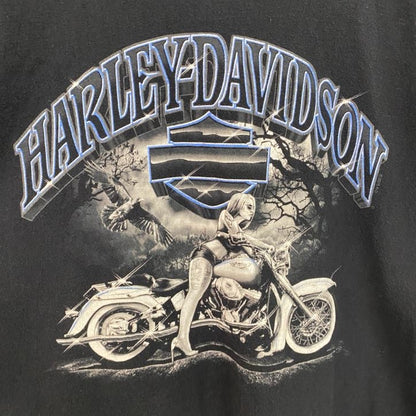 HARLEY DAVIDSON　ハーレーダビッドソン　半袖プリントTシャツ　黒　ブラック