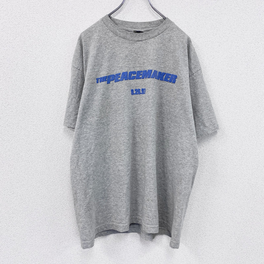 古着 used　90s　THE PEACEMAKER　ピースメーカー　半袖プリントTシャツ　ムービーT　灰色　グレー　XLサイズ