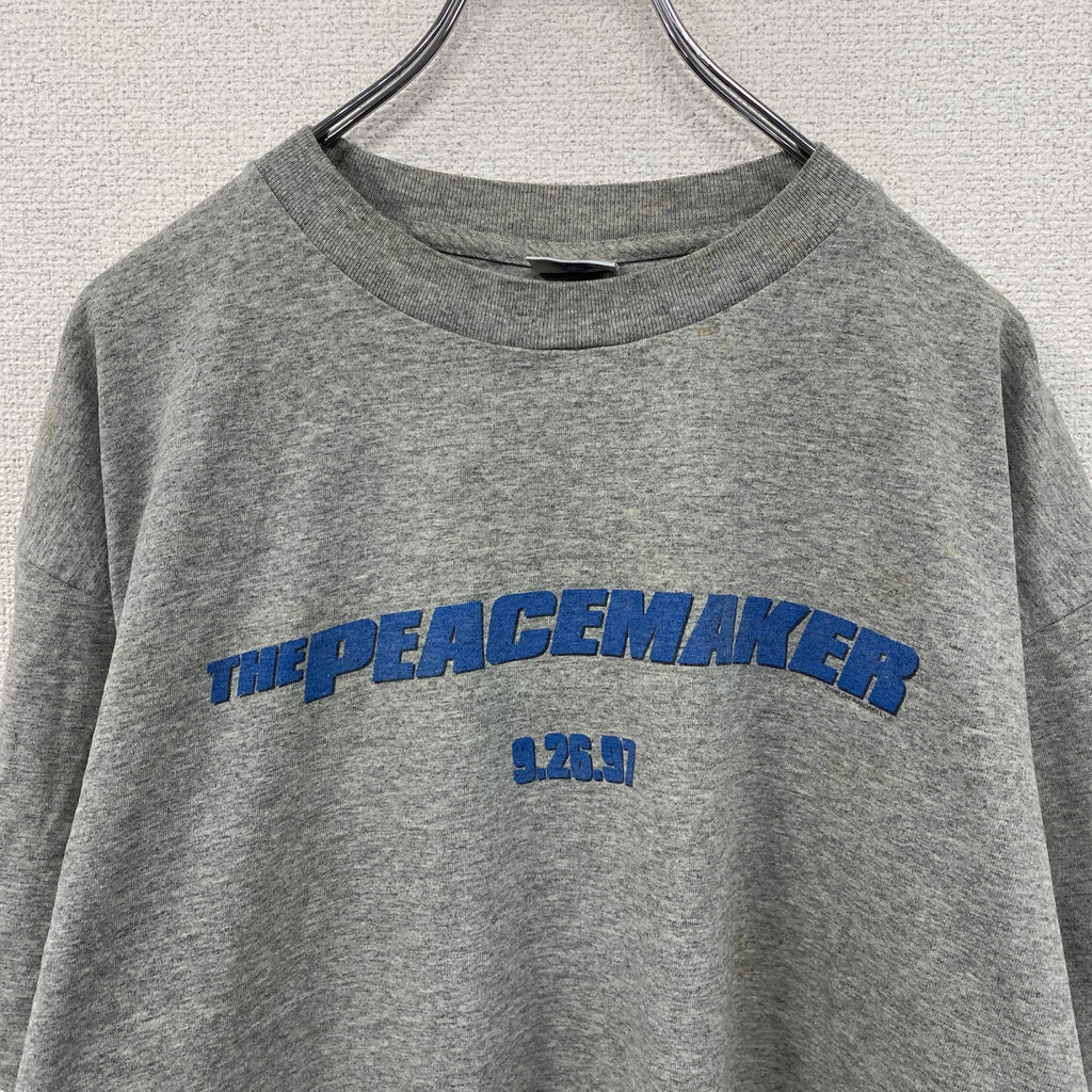 古着 used　90s　THE PEACEMAKER　ピースメーカー　半袖プリントTシャツ　ムービーT　灰色　グレー　XLサイズ