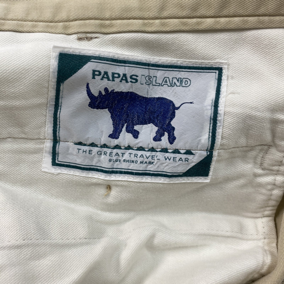 Papas　パパス　チノパンツ　ジップフライ　2タック　ベージュ　XXサイズ　古着