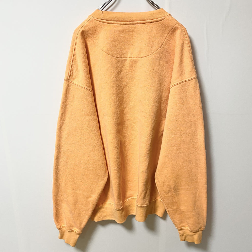 PACFIC＆CO　長袖刺繍スウェット　トレーナー　LAKE GENEVA　オレンジ　ビックシルエット　XLサイズ　古着