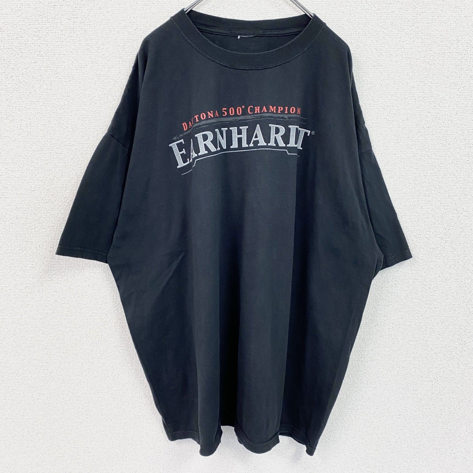 デイルアーンハート　半袖両面プリントTシャツ　レーサー　黒　ブラック　古着