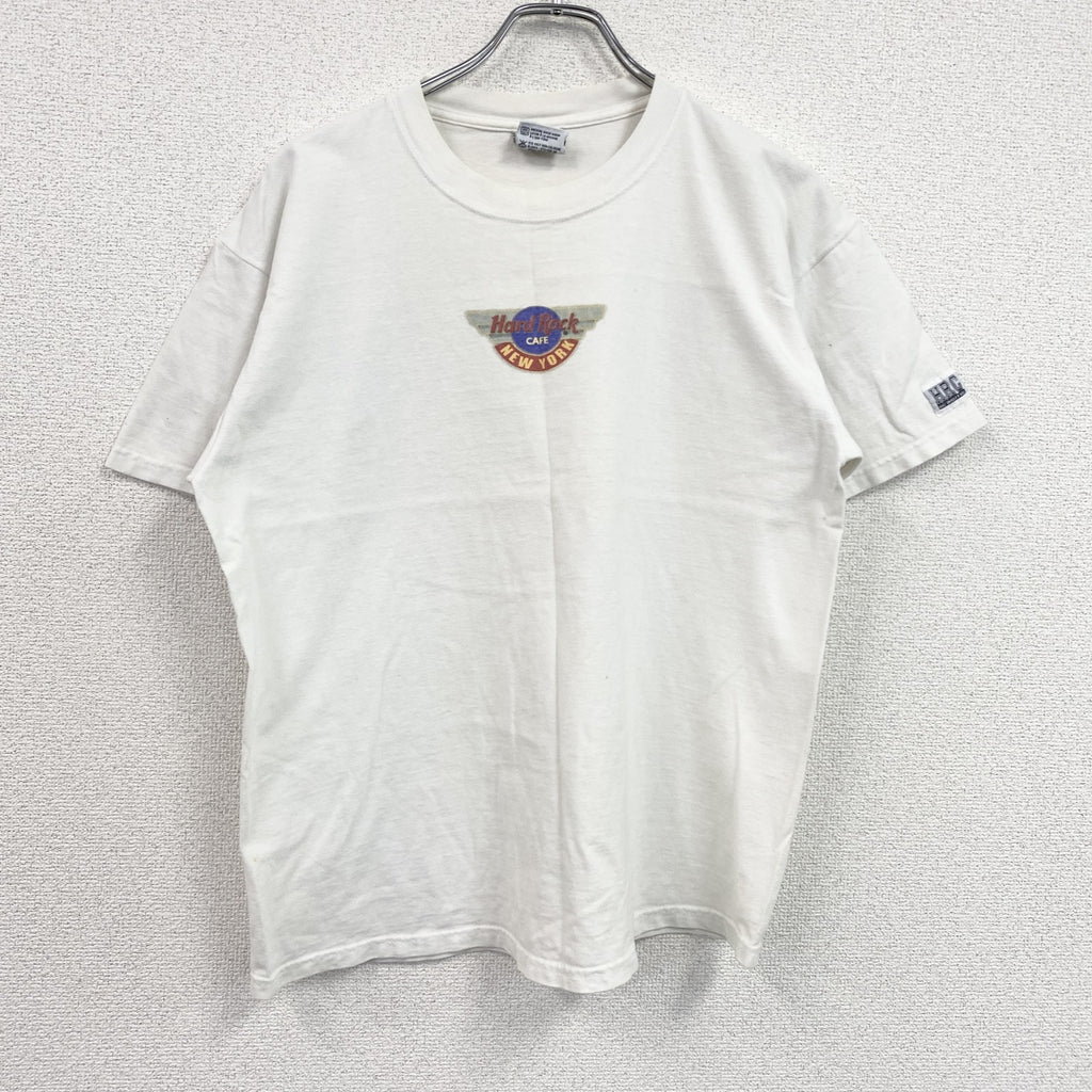 ～00s　Hard Rock Cafe　ハードロックカフェ　半袖プリントTシャツ　白　ホワイト　Lサイズ　古着