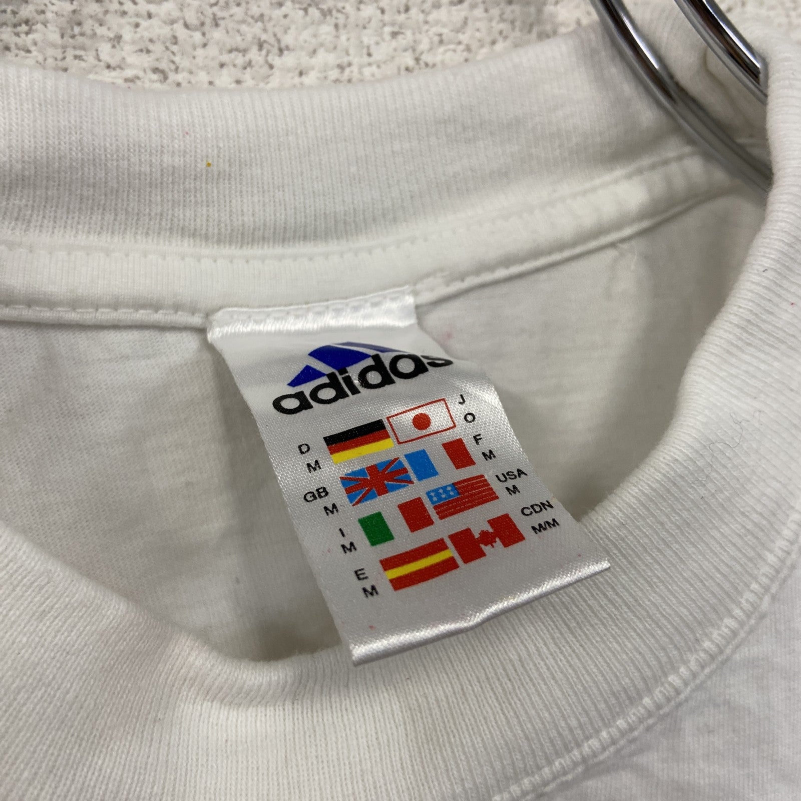 ～00s　adidas　アディダス　オリバー・カーン　半袖Tシャツ　人物T　ヴィンテージ　白　ホワイト　Mサイズ　古着