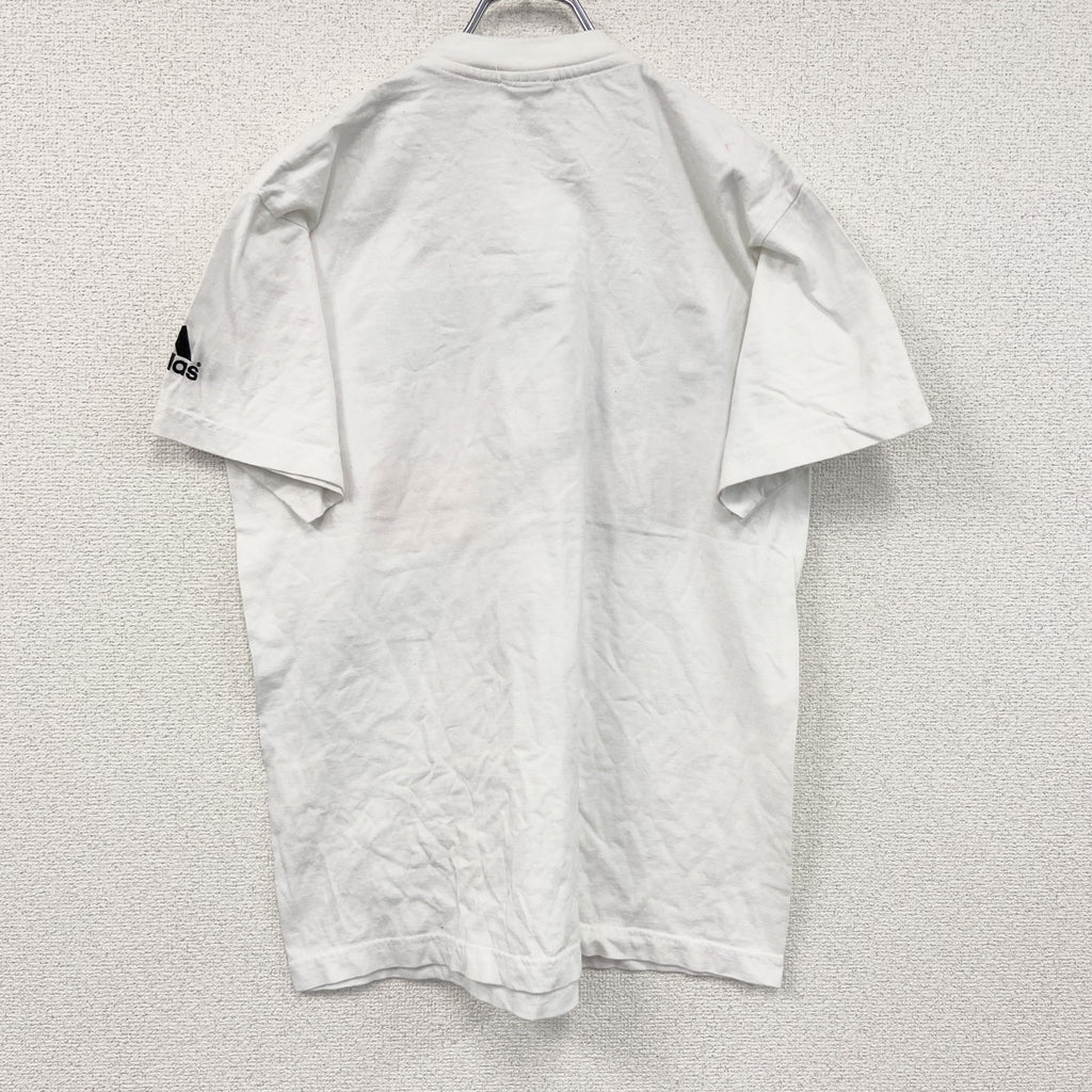 ～00s　adidas　アディダス　オリバー・カーン　半袖Tシャツ　人物T　ヴィンテージ　白　ホワイト　Mサイズ　古着