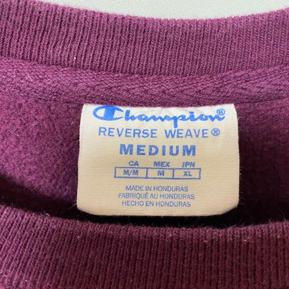 古着 used　Champion チャンピオン　リバースウィーブ　長袖ワンポイントロゴ刺繍スウェット　トレーナー　Mサイズ