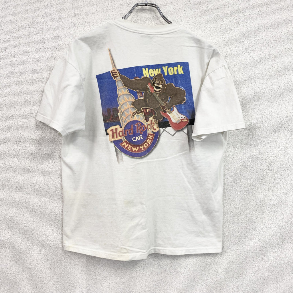 ～00s　Hard Rock Cafe　ハードロックカフェ　半袖プリントTシャツ　白　ホワイト　Lサイズ　古着