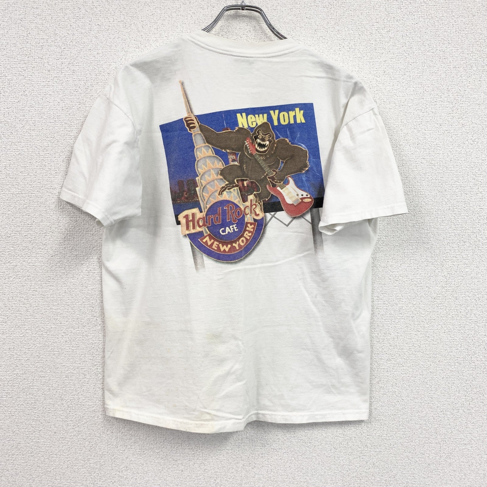 ～00s　Hard Rock Cafe　ハードロックカフェ　半袖プリントTシャツ　白　ホワイト　Lサイズ　古着