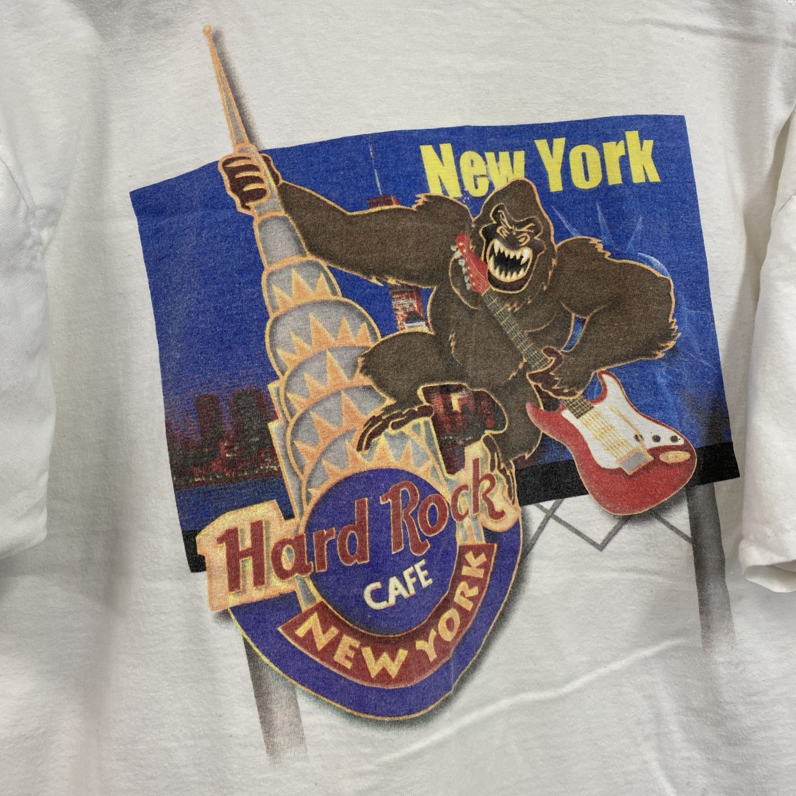 ～00s　Hard Rock Cafe　ハードロックカフェ　半袖プリントTシャツ　白　ホワイト　Lサイズ　古着