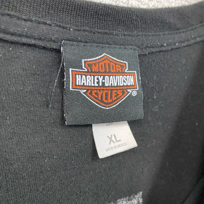 HARLEY DAVIDSON　ハーレーダビッドソン　半袖プリントTシャツ　黒　ブラック　XLサイズ