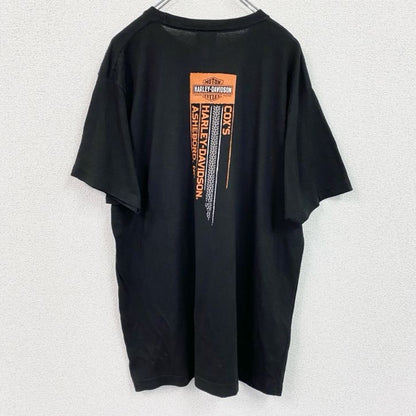 HARLEY DAVIDSON　ハーレーダビッドソン　半袖プリントTシャツ　黒　ブラック　XLサイズ