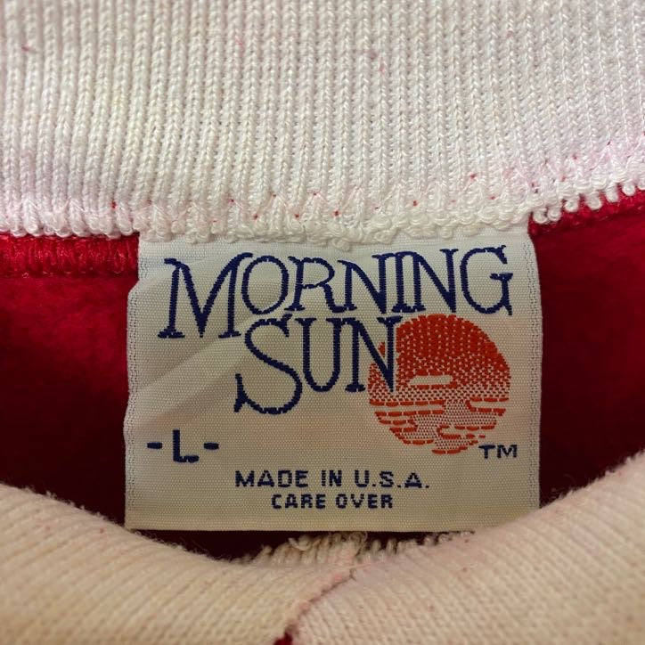 Hanes ヘインズ　MORNINGSUN　90s　長袖プリントスウェット　トレーナー　雪だるま　Lサイズ　　ヴィンテージ　古着
