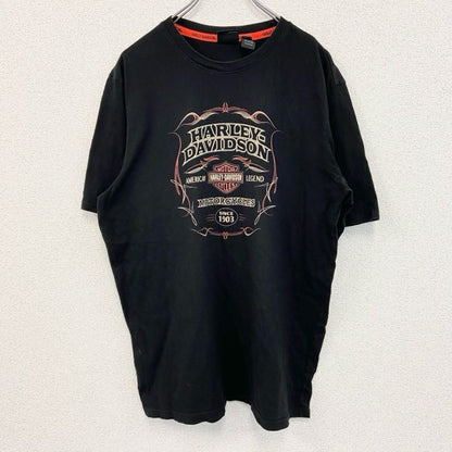 古着 used　HARLEY DAVIDSON　ハーレーダビッドソン　半袖プリントTシャツ　黒　ブラック　Lサイズ