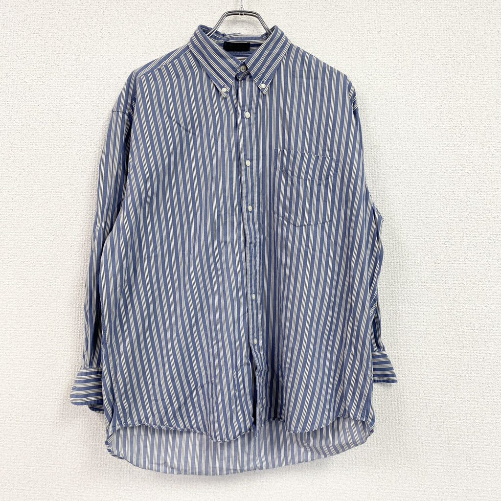 90s～　CHAPS RALPH LAUREN　チャップスラルフローレン　長袖ボタンダウンシャツ　青　ブルー　　ヴィンテージ　古着