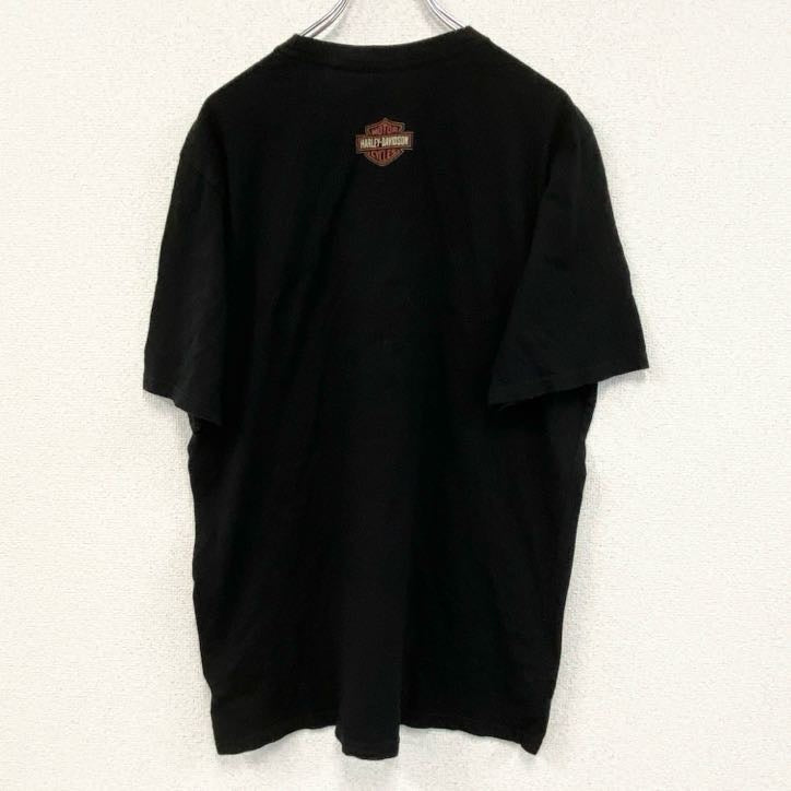 古着 used　HARLEY DAVIDSON　ハーレーダビッドソン　半袖プリントTシャツ　黒　ブラック　Lサイズ