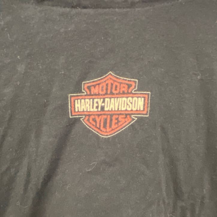 古着 used　HARLEY DAVIDSON　ハーレーダビッドソン　半袖プリントTシャツ　黒　ブラック　Lサイズ