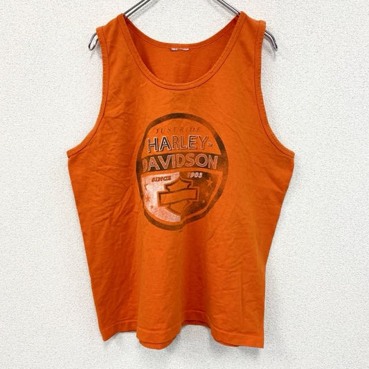 古着 used　00s　HARLEY DAVIDSON　ハーレーダビッドソン　プリントタンクトップ/ノースリーブ　橙色　オレンジ