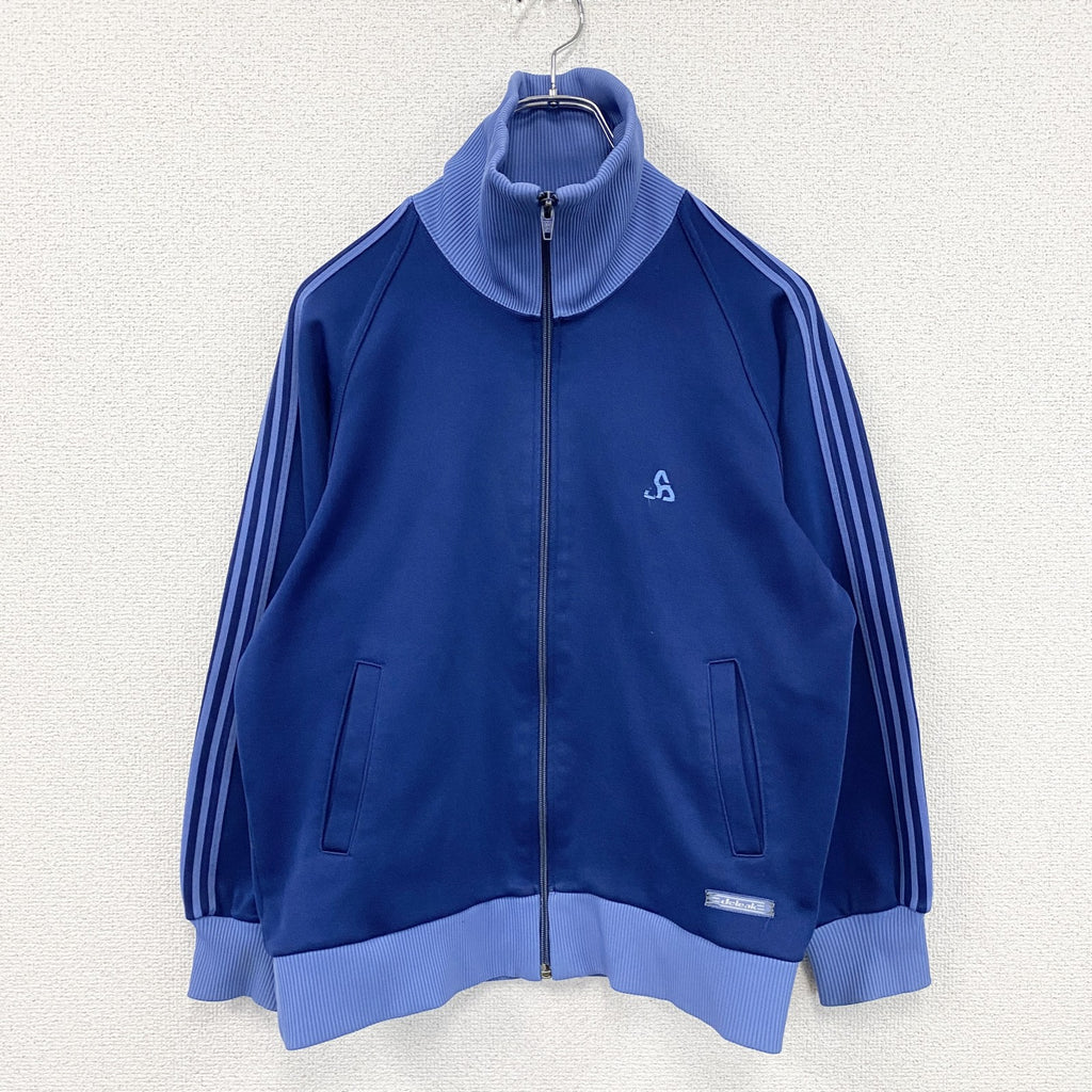 70s　asics　アシックス　Jelenk　ジェレンク　トラックジャケット/ジャージ　ヴィンテージ　青　ブルー　　古着