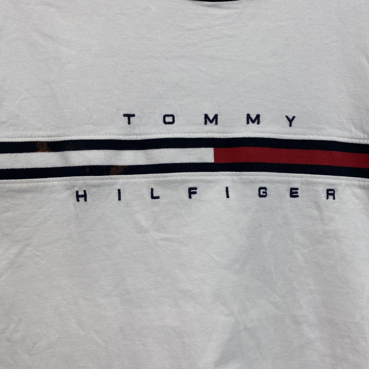 TOMMY HILFIGER　トミーヒルフィガー　半袖Tシャツ　白　ホワイト　Lサイズ　古着