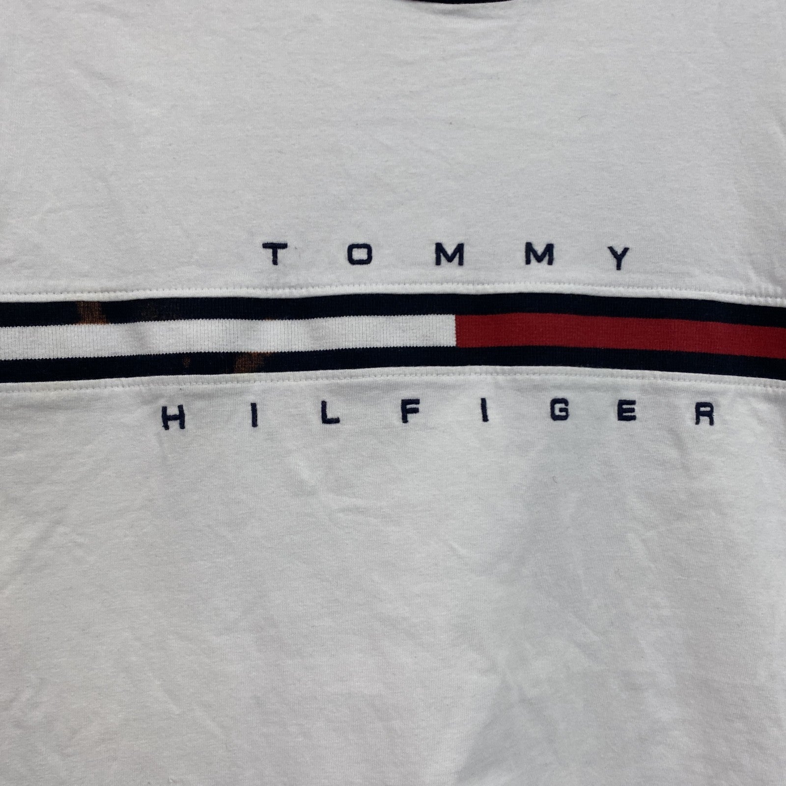 TOMMY HILFIGER　トミーヒルフィガー　半袖Tシャツ　白　ホワイト　Lサイズ　古着