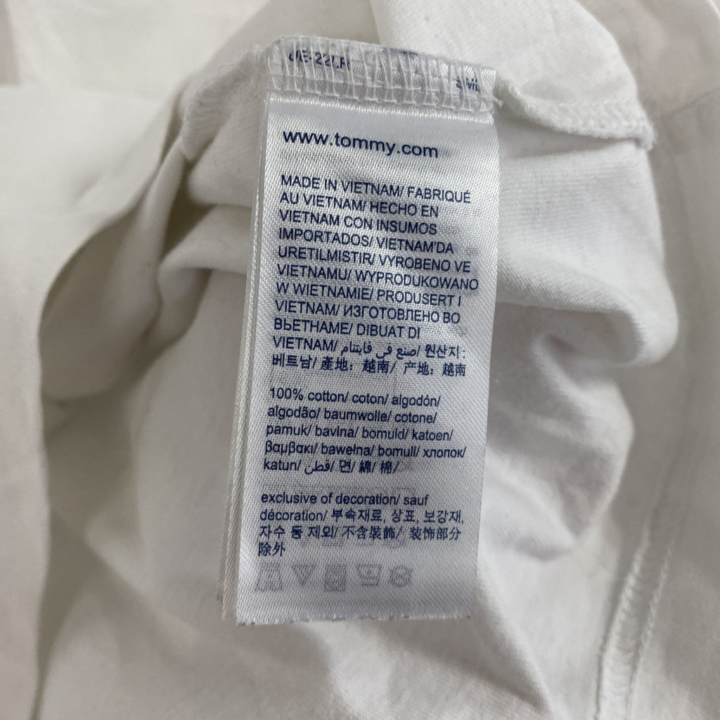TOMMY HILFIGER　トミーヒルフィガー　半袖Tシャツ　白　ホワイト　Lサイズ　古着