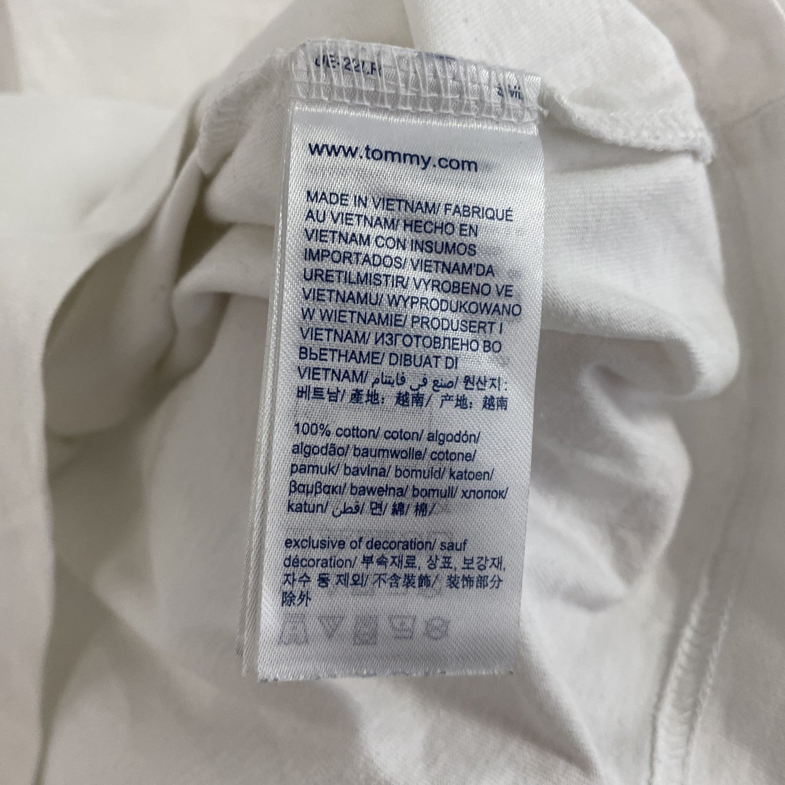TOMMY HILFIGER　トミーヒルフィガー　半袖Tシャツ　白　ホワイト　Lサイズ　古着