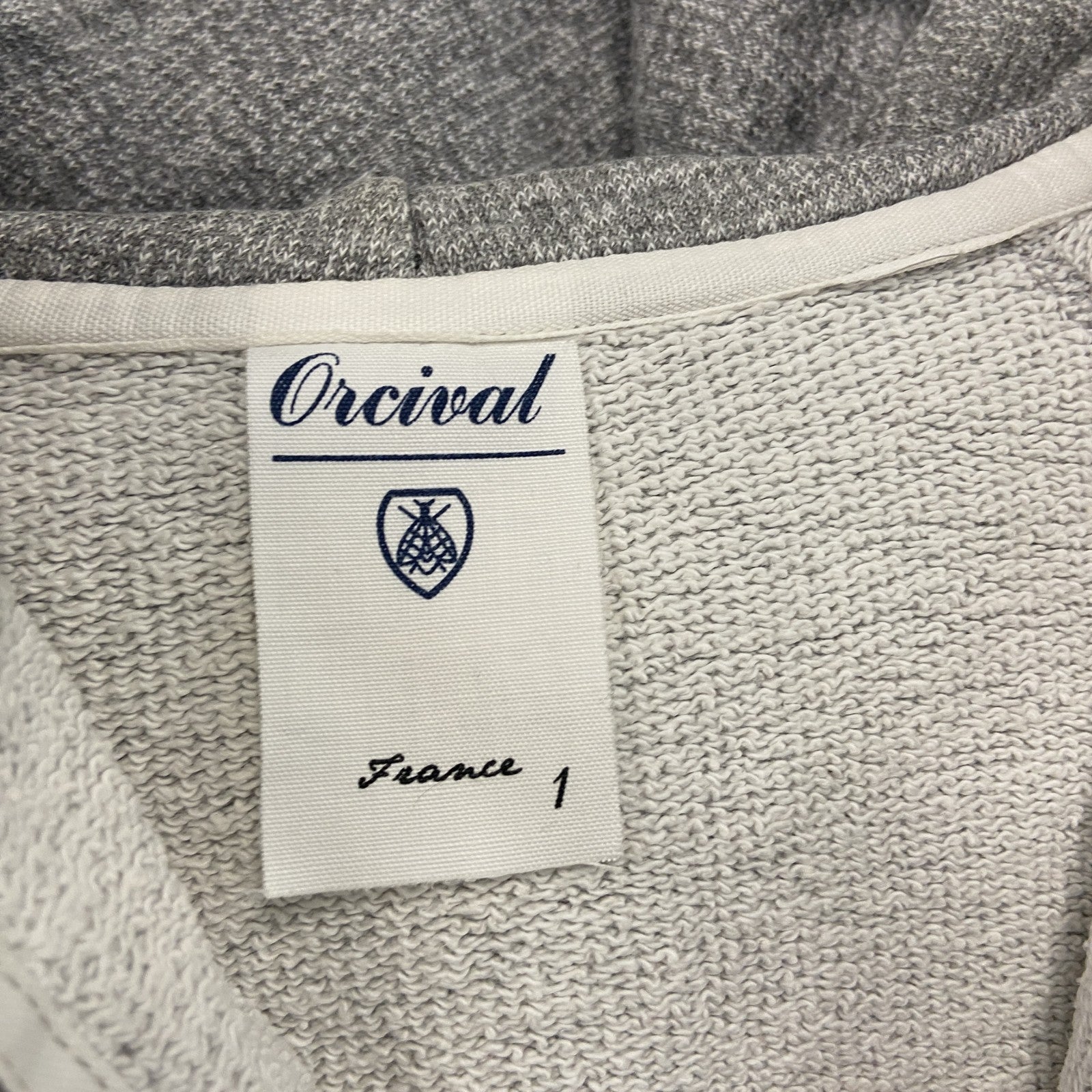 ORCIVAL　オーシバル　フルジップスウェットパーカー/フーディー　ダブルジップ　ラグランスリーブ　灰色　グレー　古着