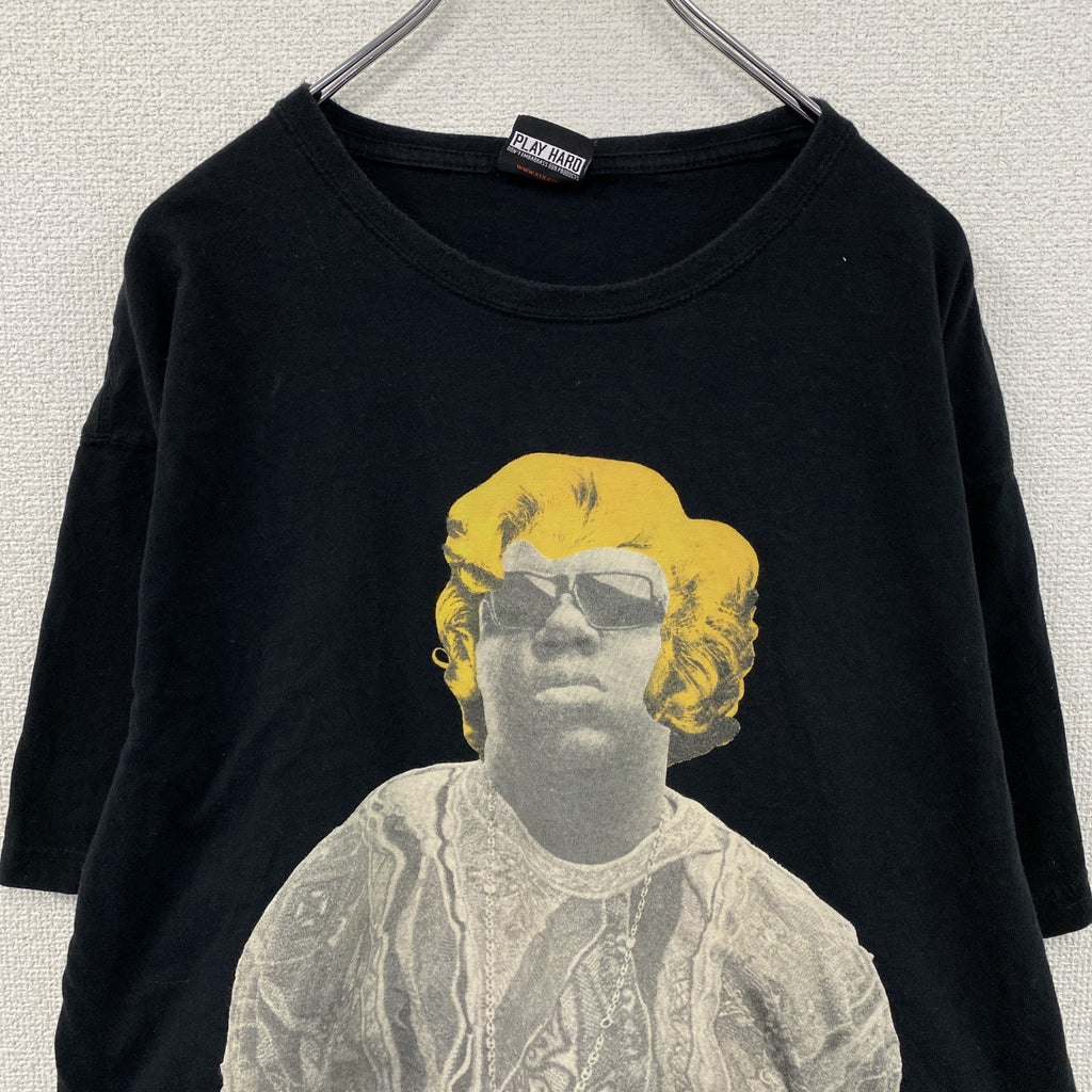 Notorious B.I.G.　ノートリアス・B.I.G　半袖プリントTシャツ　ラップT　ブラック　2XLサイズ　古着