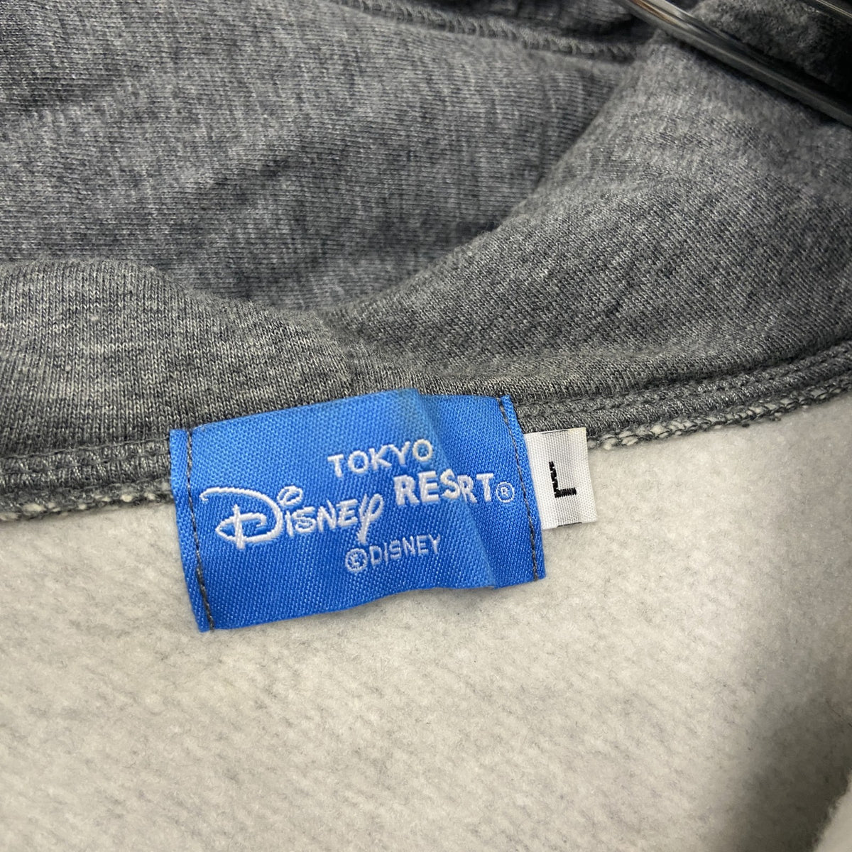 Disney　ディズニー　Mickey Mouse　ミッキーマウス　フルジップスウェットパーカー/フーディー　灰色　グレー　Lサイズ　古着