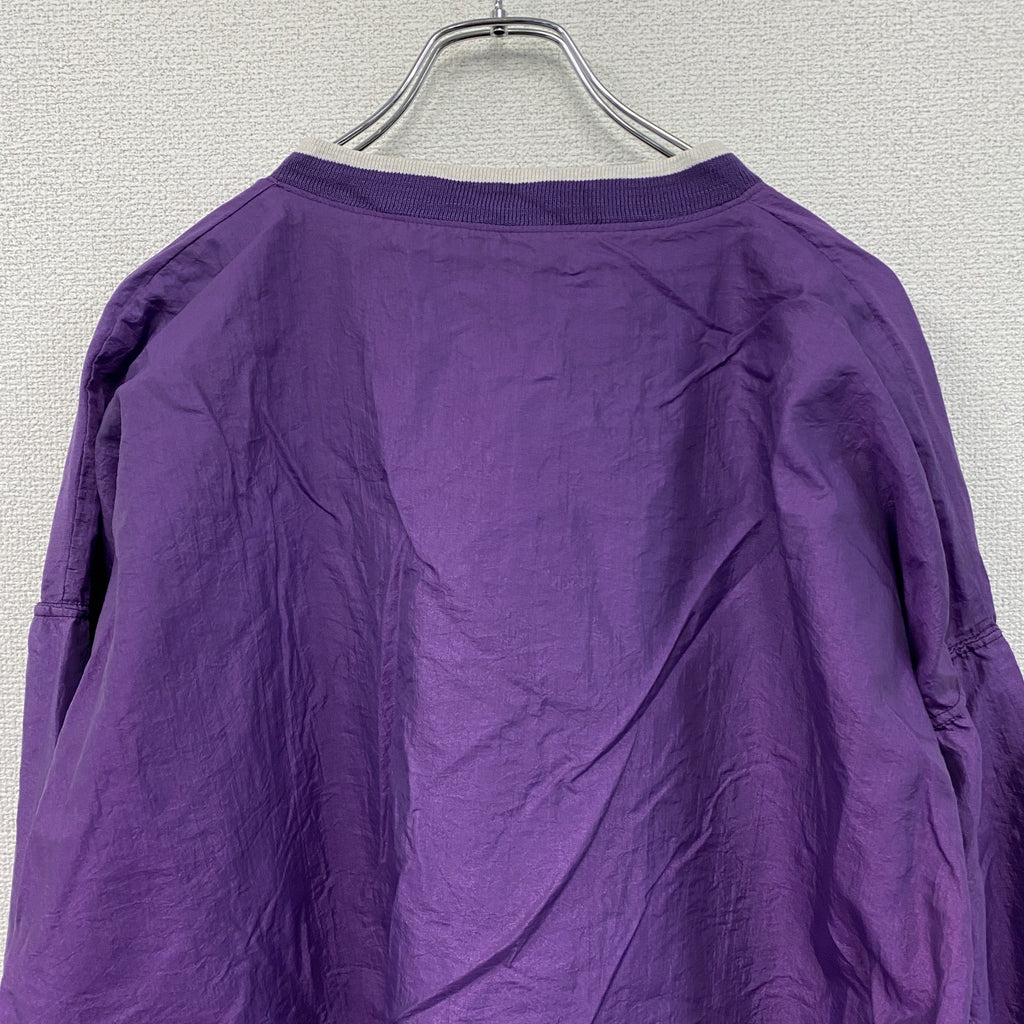 ～90s　Dodger　ナイロンプルオーバージャケット　カレッジタイプ　ヴィンテージ　紫　パープル　XLサイズ　　古着