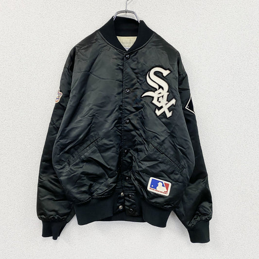 90s　FELCO　シカゴ・ホワイトソックス　スタジャン/スタジアムジャケット　ヴィンテージ　黒　ブラック　Mサイズ