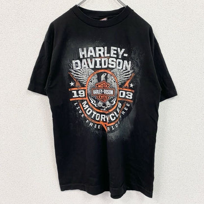 HARLEY DAVIDSON　ハーレーダビッドソン　半袖プリントTシャツ　黒　ブラック　Mサイズ