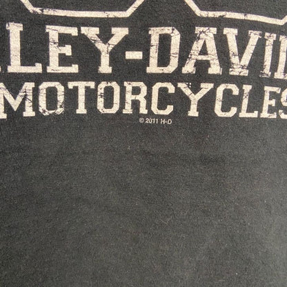 古着 used　HARLEY DAVIDSON　ハーレーダビッドソン　半袖プリントTシャツ　黒　ブラック　Mサイズ