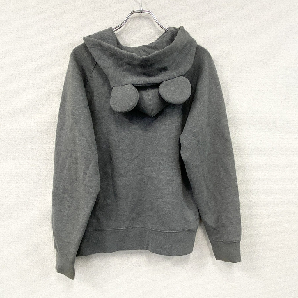 Disney　ディズニー　Mickey Mouse　ミッキーマウス　フルジップスウェットパーカー/フーディー　灰色　グレー　Lサイズ　古着