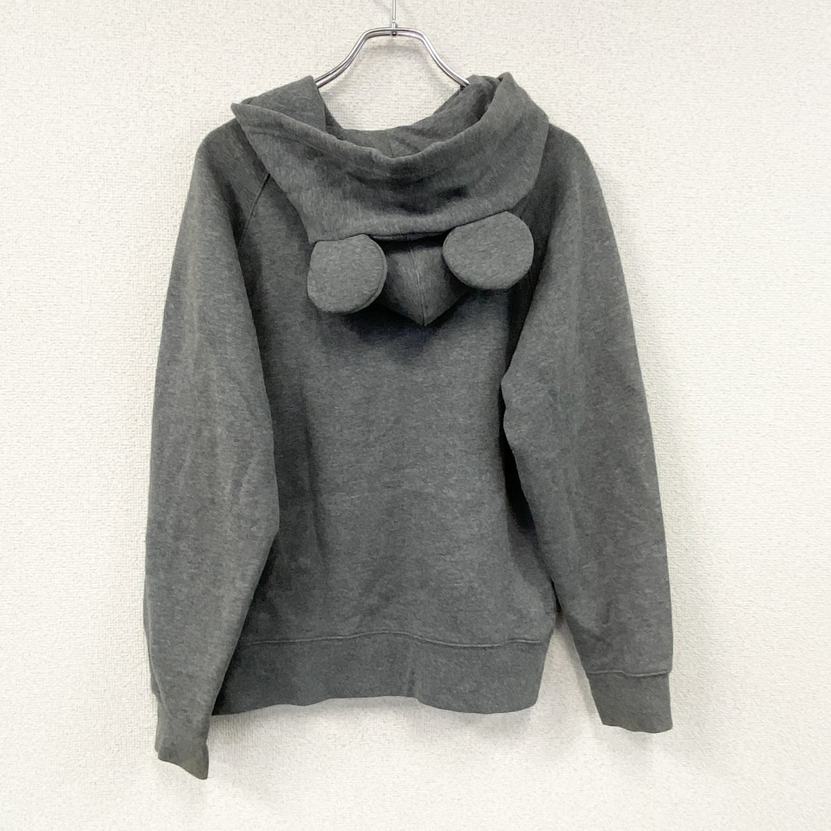 Disney　ディズニー　Mickey Mouse　ミッキーマウス　フルジップスウェットパーカー/フーディー　灰色　グレー　Lサイズ　古着