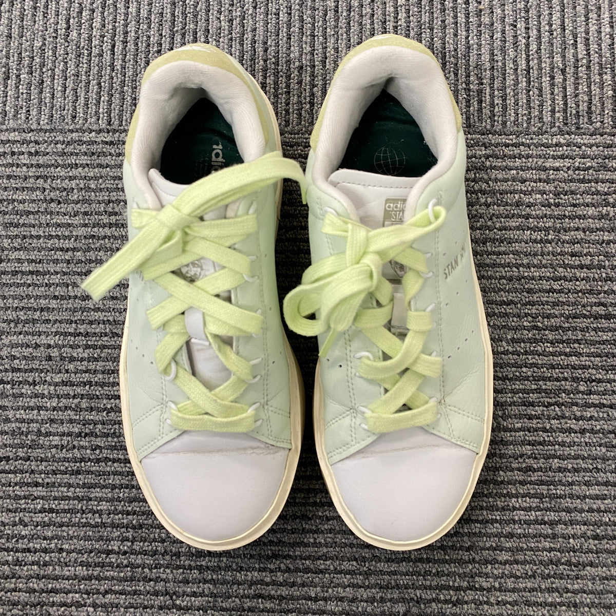 adidas　アディダス　スタンスミス ボネガ W　スニーカー　ライムグリーン　23.5cm　古着