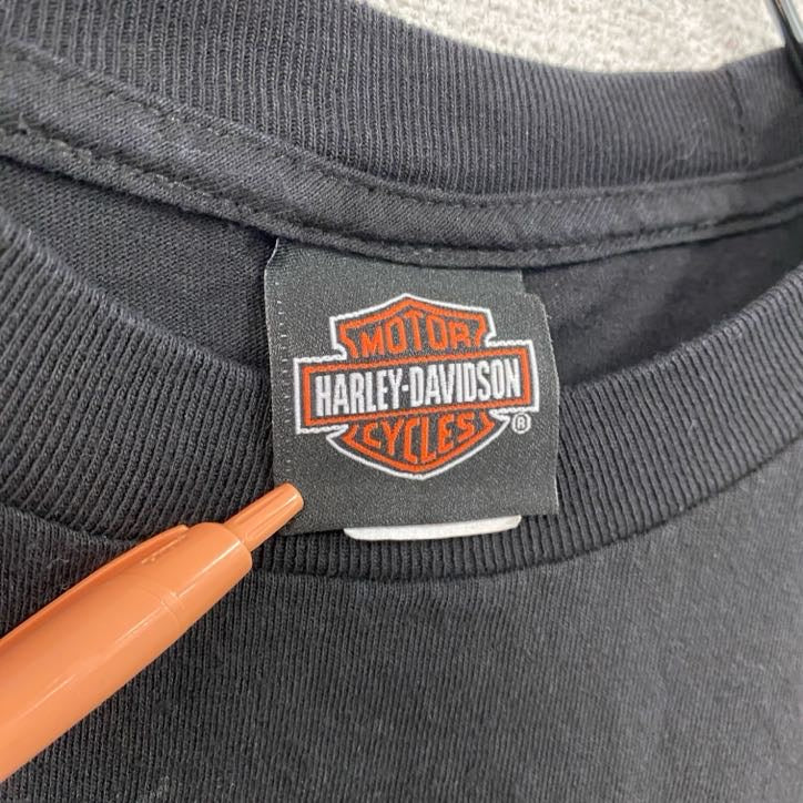 HARLEY DAVIDSON　ハーレーダビッドソン　半袖プリントTシャツ　黒　ブラック　Mサイズ