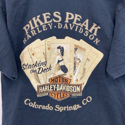 古着 used　HARLEY DAVIDSON　ハーレーダビッドソン　半袖プリントTシャツ　黒　ブラック　Mサイズ
