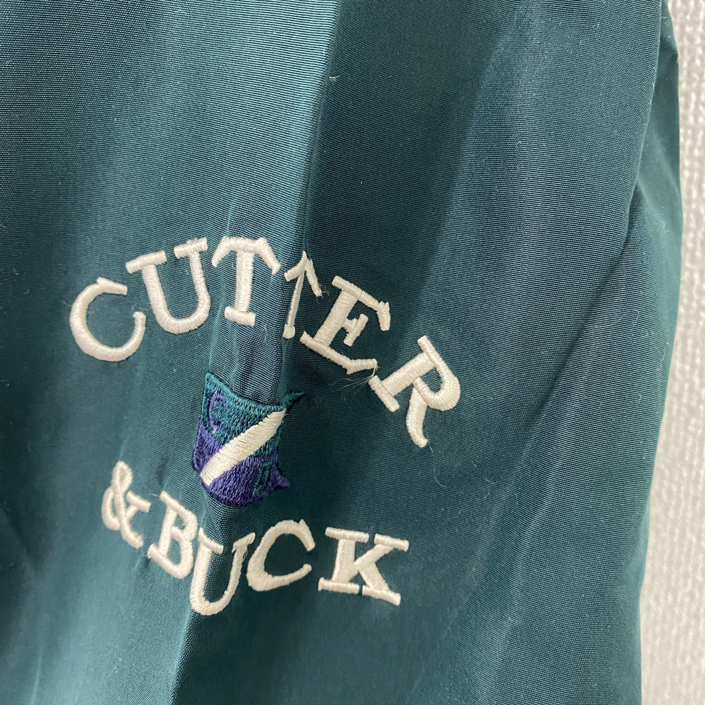 ～90s　CUTTER&BUCK　ハーフジッププルオーバージャケット　ヴィンテージ　緑　グリーン　Lサイズ　古着