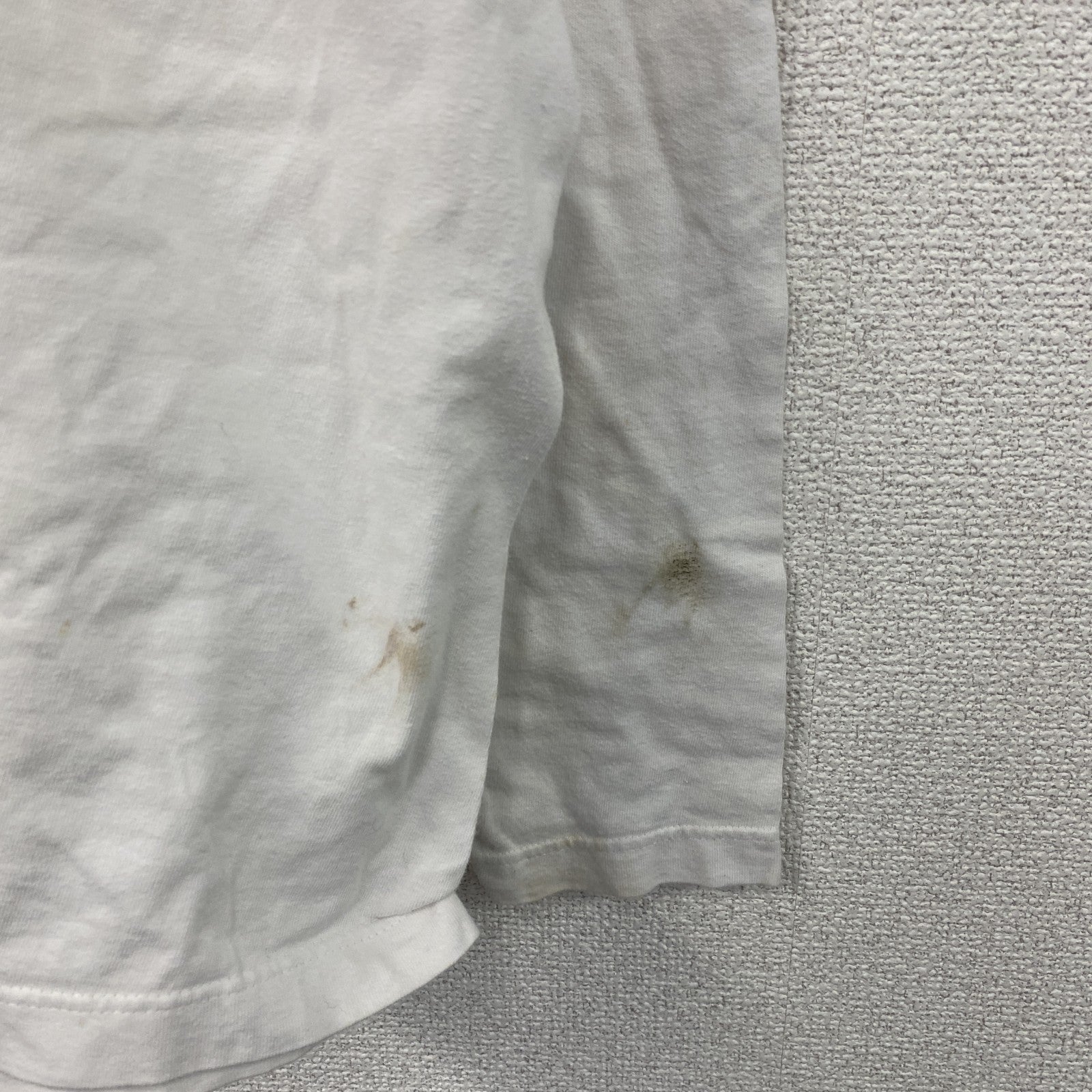 00s　Hanes　ヘインズ　長袖プリントTシャツ　ヴィンテージ　RED DJ　白　ホワイト　　古着