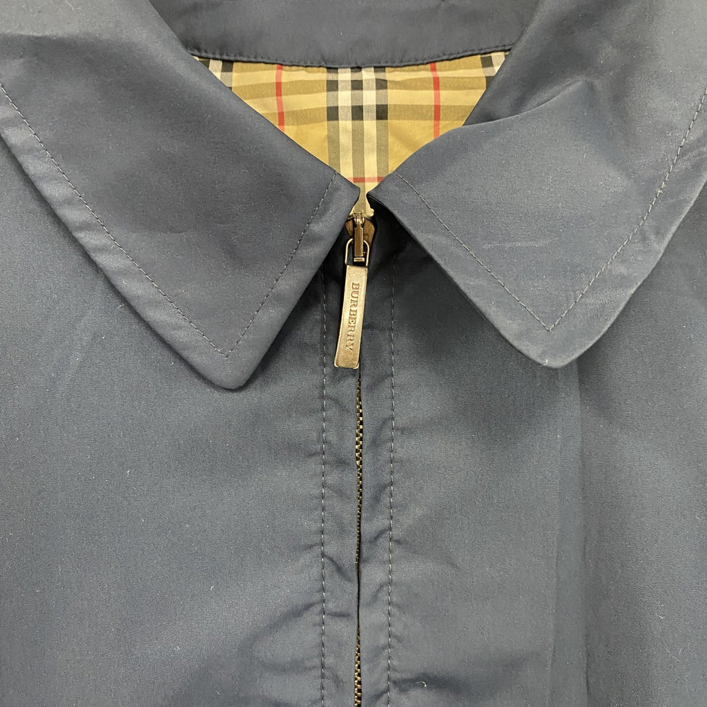 BURBERRY LONDON　バーバリーロンドン　フルジップジャケット　ノバチェック　紺　ネイビー　Mサイズ　古着