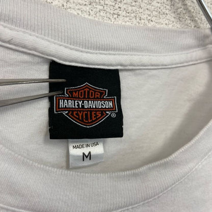 古着 used　HARLEY DAVIDSON　ハーレーダビッドソン　半袖プリントTシャツ　白　ホワイト　Mサイズ