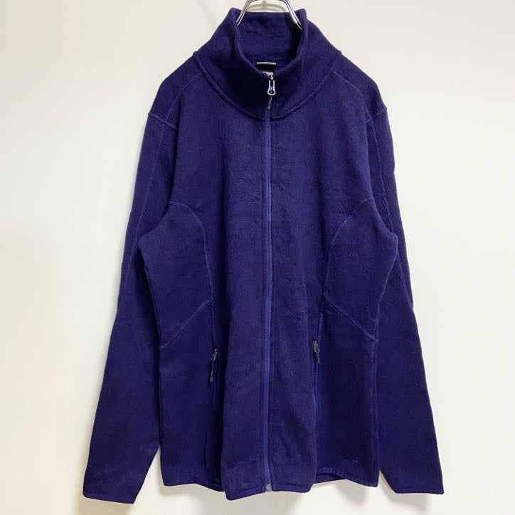 c9 by champion　チャンピオン　フリースジャケット/ボアジャケット　シンプル　無地　紫　パープル　XLサイズ　古着