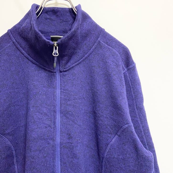 c9 by champion　チャンピオン　フリースジャケット/ボアジャケット　シンプル　無地　紫　パープル　XLサイズ　古着