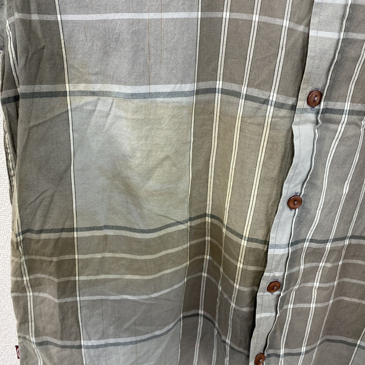00s　Ecko conplex　エコーコンプレックス　半袖シャツ　ヴィンテージ　チェック柄　グレー　灰色　Lサイズ　古着