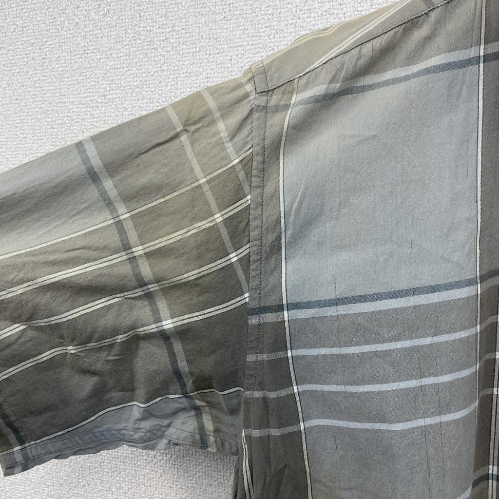 00s　Ecko conplex　エコーコンプレックス　半袖シャツ　ヴィンテージ　チェック柄　グレー　灰色　Lサイズ　古着